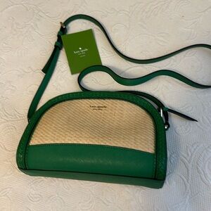 Brand new. Green and straw  Kate spade purse